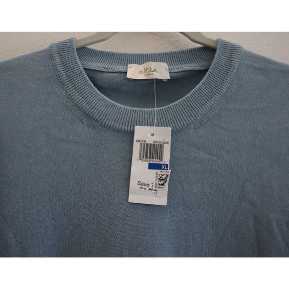 Altea Milano 2251130 Men Sz XL Blue Tie Dye Maglia Girocollo Cotton Sweater $355 - Picture 3 of 3